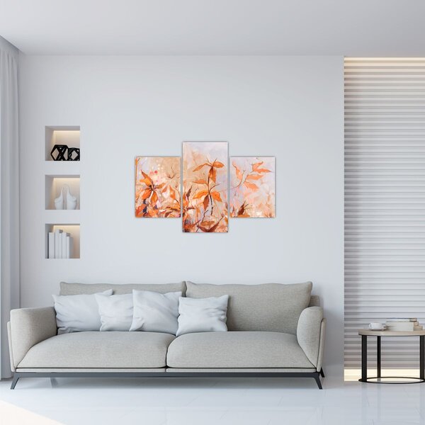 Tablou - Flori pictate (90x60 cm)