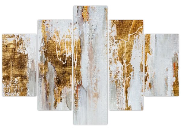 Tablou - Abstract auriu (150x105 cm)