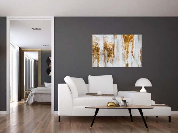 Tablou - Abstract auriu (90x60 cm)