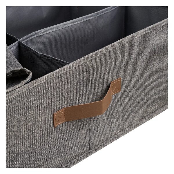 Organizator textil pentru depozitare Noto, Gri inchis , 47x56x18 cm