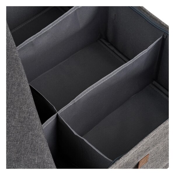 Organizator textil pentru depozitare Noto, Gri inchis , 47x56x18 cm