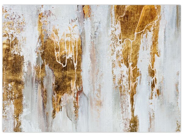 Tablou - Abstract auriu (70x50 cm)