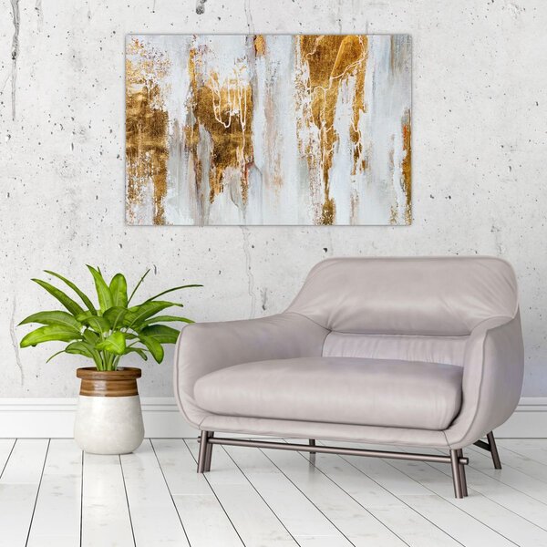 Tablou - Abstract auriu (90x60 cm)