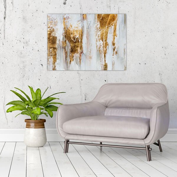 Tablou - Abstract auriu (70x50 cm)