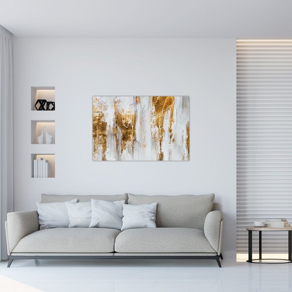Tablou - Abstract auriu (90x60 cm)