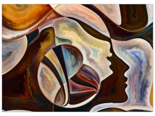 Tablou - Abstractizarea capetelor (70x50 cm)
