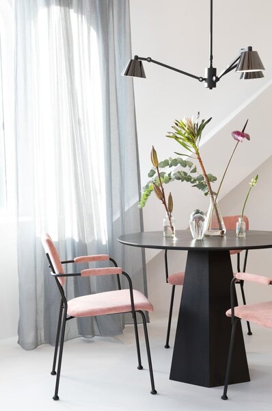 Masă de dining rotundă cu blat cu aspect de lemn de frasin ø 100 cm Pilar – Zuiver