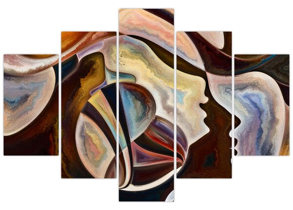 Tablou - Abstractizarea capetelor (150x105 cm)