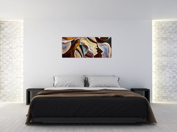 Tablou - Abstractizarea capetelor (120x50 cm)