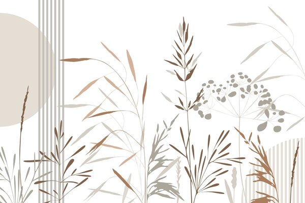 Tapet Siluete abstracte ale vegetației, Fototapet Natură, w05375v1 : Uwalls.ro