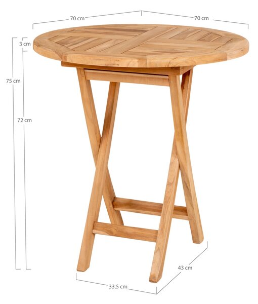 Masuta laterala Oviedo, Natural, 70x70x75 cm