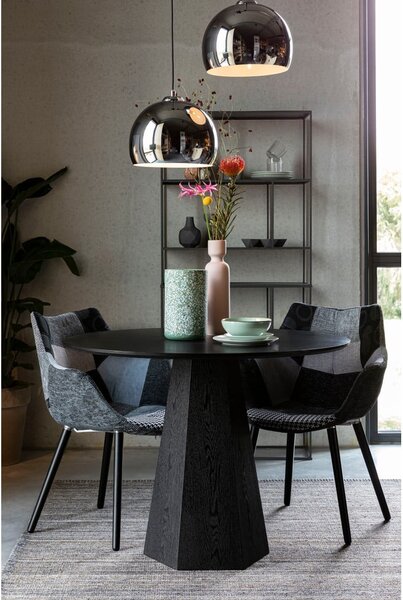 Masă de dining rotundă cu blat cu aspect de lemn de frasin ø 100 cm Pilar – Zuiver