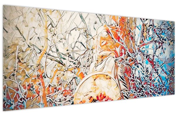 Tablou - Abstract mozaic (120x50 cm)