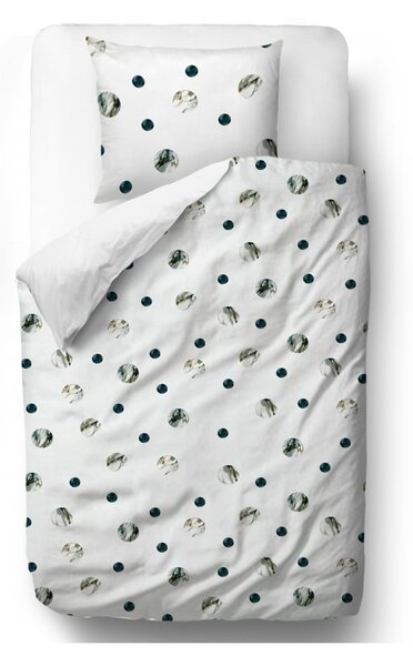 Lenjerie de pat din bumbac satinat Butter Kings Marble Spots, 135 x 200 cm