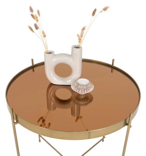 Masuta de cafea Venezia, Auriu, 48x48x48 cm
