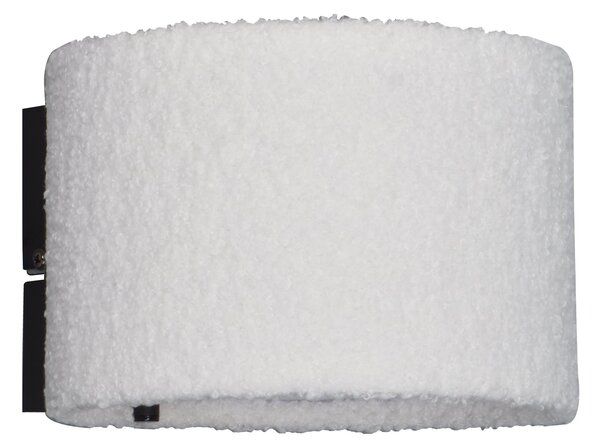 Aplica perete Klausen Softy AP1 Alb, corp iluminat interior textil modern 12x20.5x18 cm, soclu E27, design minimalist, lumina ambientala caldura