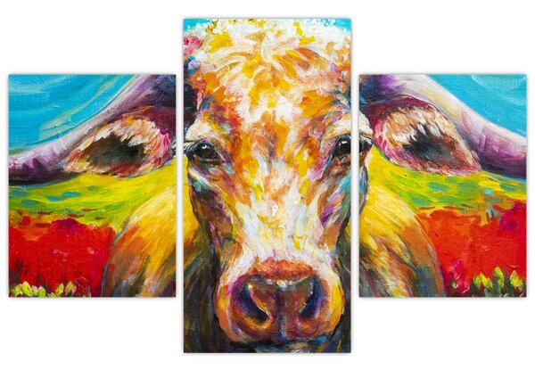 Tablou - Vacă pictată (90x60 cm)