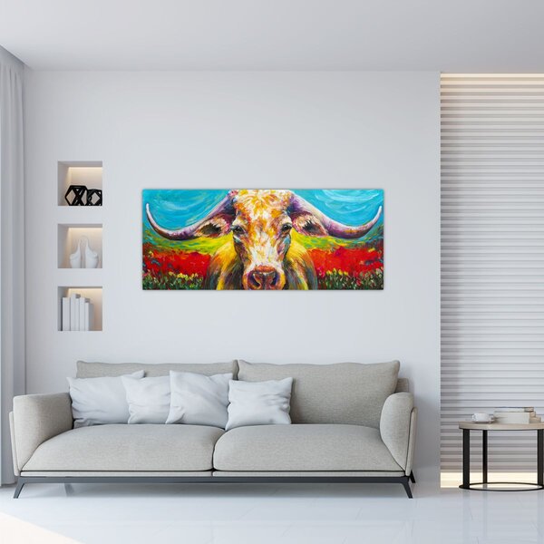 Tablou - Vacă pictată (120x50 cm)
