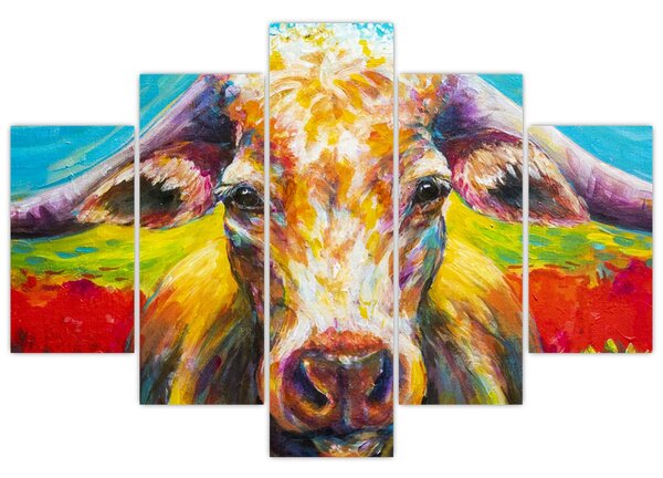 Tablou - Vacă pictată (150x105 cm)