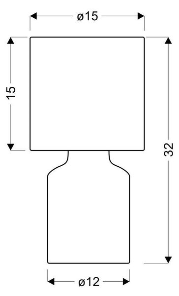 Veioză crem cu abajur textil (înălțime 32 cm) Iner – Candellux Lighting