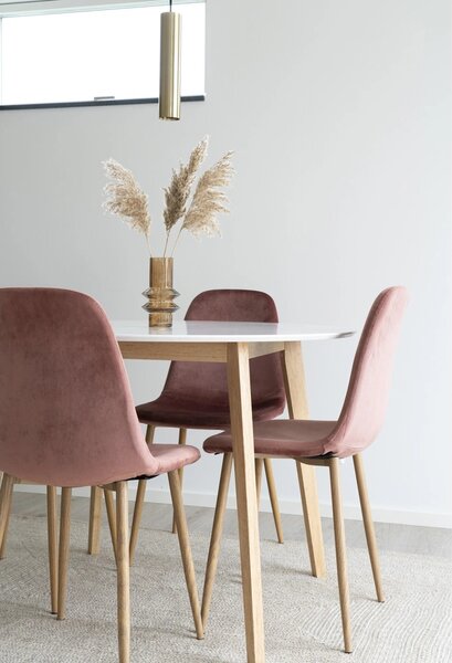Masa dining Vojens, Alb, 105x105x75 cm