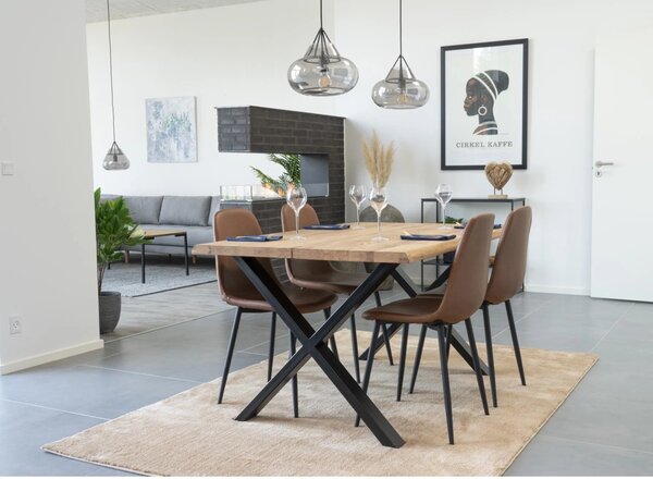 Masa dining Toulon, Natural, 140x95x75 cm