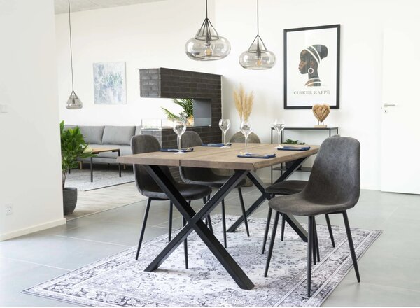 Masa dining Toulon, Gri, 140x95x75 cm