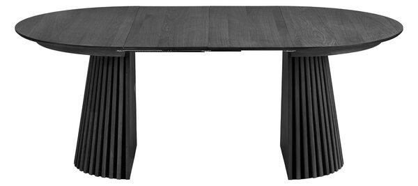 Masa dining Osaka, Negru, 120x120-160-200x75 cm