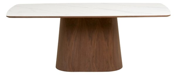 Masa dining Noli, Alb, 200x90x76 cm