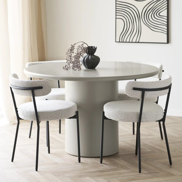 Masa dining Nagano, Nisip, 120x120x75 cm