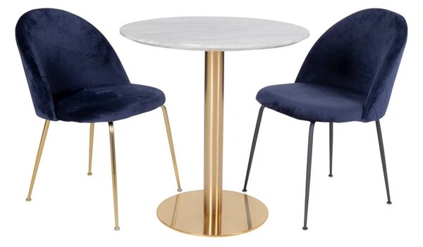 Masa dining Bolzano, Alb, 70x70x75 cm