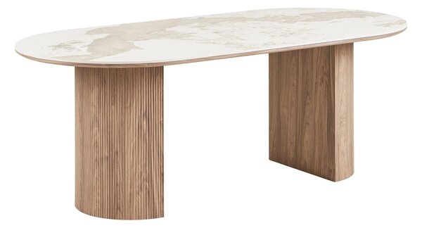 Masa dining Athens, Alb, 210x100x76 cm