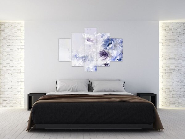 Tablou - Flori,pictură texturată (150x105 cm)