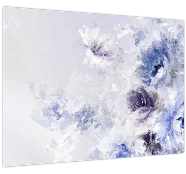 Tablou - Flori,pictură texturată (70x50 cm)