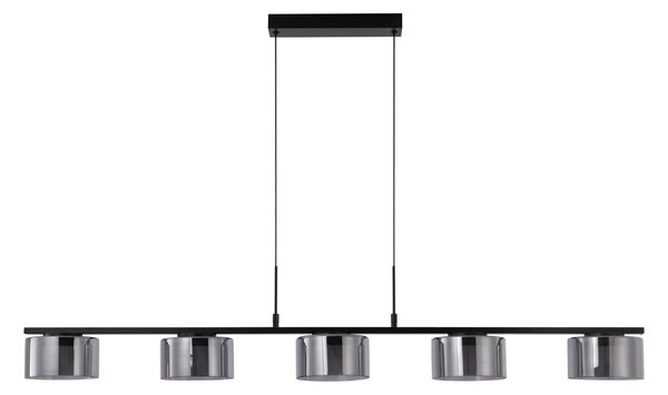 Lustra suspendata Cholet, Negru, 15x125x150 cm