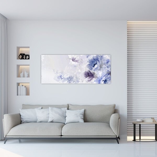 Tablou - Flori,pictură texturată (120x50 cm)