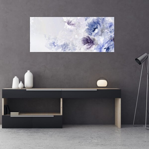 Tablou - Flori,pictură texturată (120x50 cm)