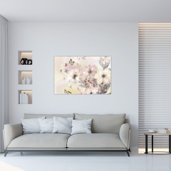 Tablou - Flori,pictură (90x60 cm)