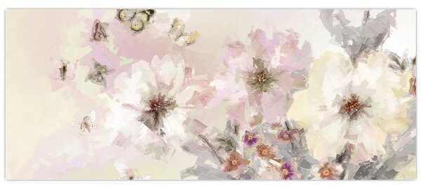 Tablou - Flori,pictură (120x50 cm)