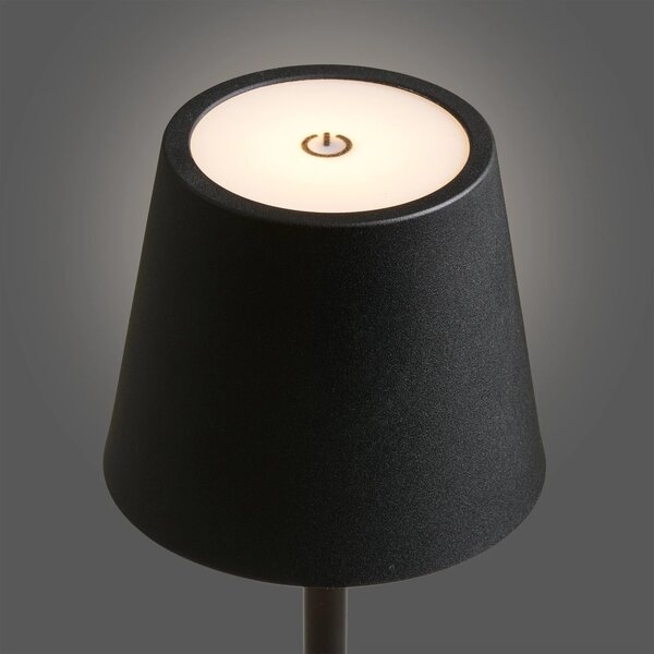 Lampa de masa Bradford, Negru, 10x10x37 cm