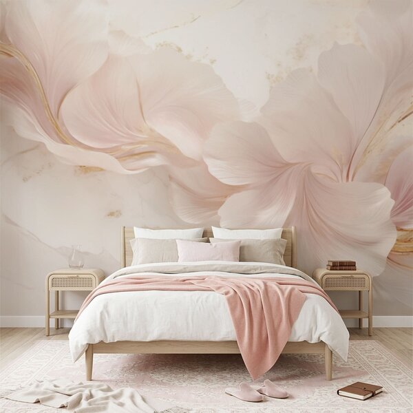 Tapet Flori roz pal pe un fundal deschis, Imagini de fundal unice, w05357 : Uwalls.ro
