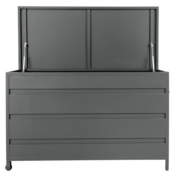 Lada depozitare pentru perne Cassis, Gri, 60x130x75 cm