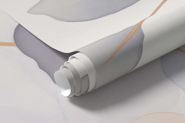 Tapet Ramuri cu frunze delicate pe un fundal estompat, Fototapet Acuarelă, w05296 : Uwalls.ro
