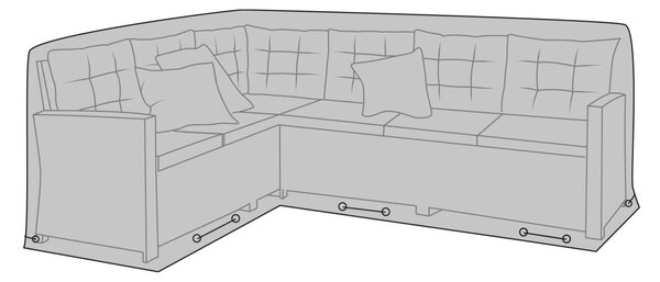 Husa de protectie pentru coltar Luxury, Negru, 252x100x90 cm