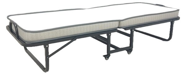 Pat Pliant Kimmbo Negru Cu Saltea 75 x 190 Cm