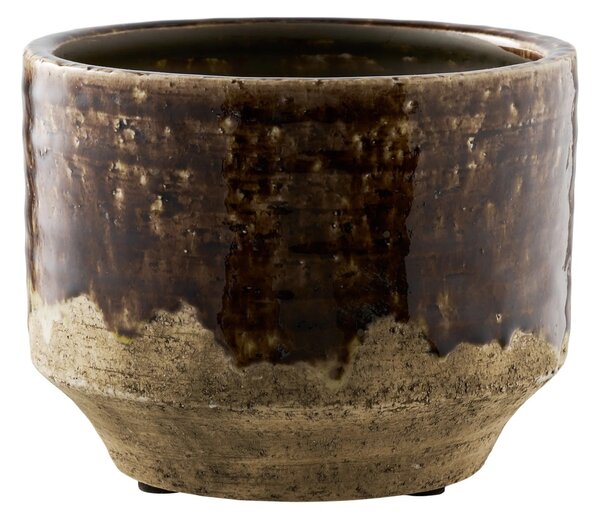 Ghiveci flori, Maro, 16.5x16.5x12.5 cm