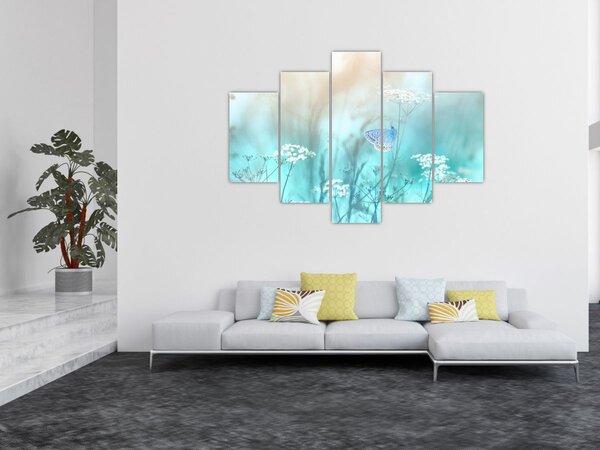 Tablou - Fluture în albastru (150x105 cm)