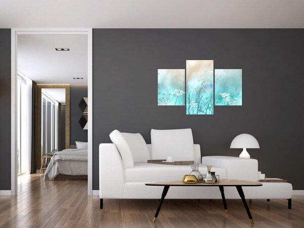 Tablou - Fluture în albastru (90x60 cm)