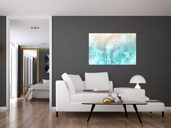 Tablou - Fluture în albastru (90x60 cm)