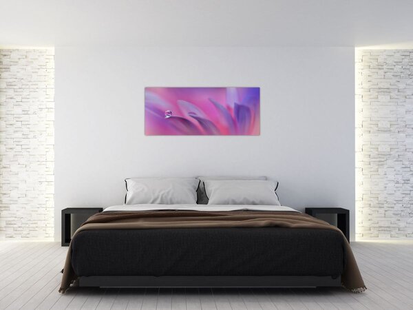 Tablou - Picătură pe floare (120x50 cm)